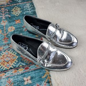 Circus Sam Edelman Silver Slip On Loafer Flats Women US 6